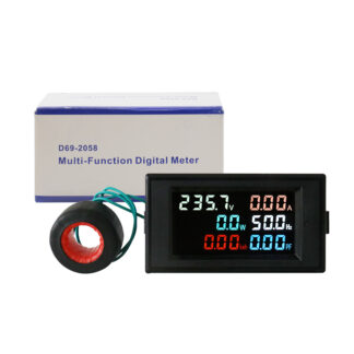 D69-2058 6 in 1 HD LCD Multi-Function Digital Display Voltage Current Power Frequency KWH Meter
